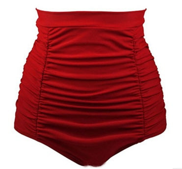 Sexy Solid High Waist Bikini Bottom Women Swimwear