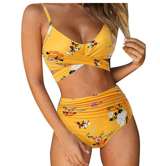 Women Sexy Soild Print Bikini Set