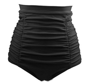 Sexy Solid High Waist Bikini Bottom Women Swimwear